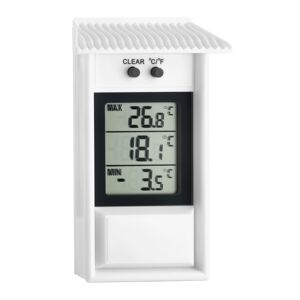 Maxima-Minima-Thermometer Kunststoff weiß 8,1 x 3,1 x 13,2 cm