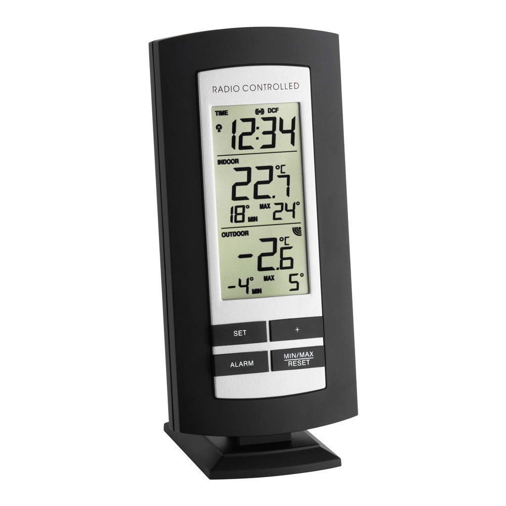 FACKELMANN digitaler Funk-Thermometer, kabellos, Innen- und Außentemperatur