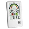 Digitales Thermo-Hygrometer zeigt Temperatur und Luftfeuchtigkeit an