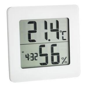 Thermo-Hygrometer Kunststoff weiß 9,4 x 3,7 x 9,4 cm