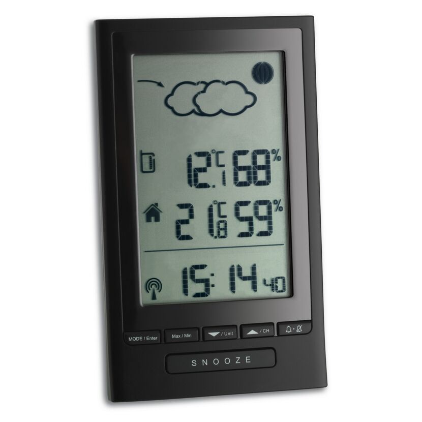 Digitale Funk-Wetterstation mit Temperatur und Uhrzeit