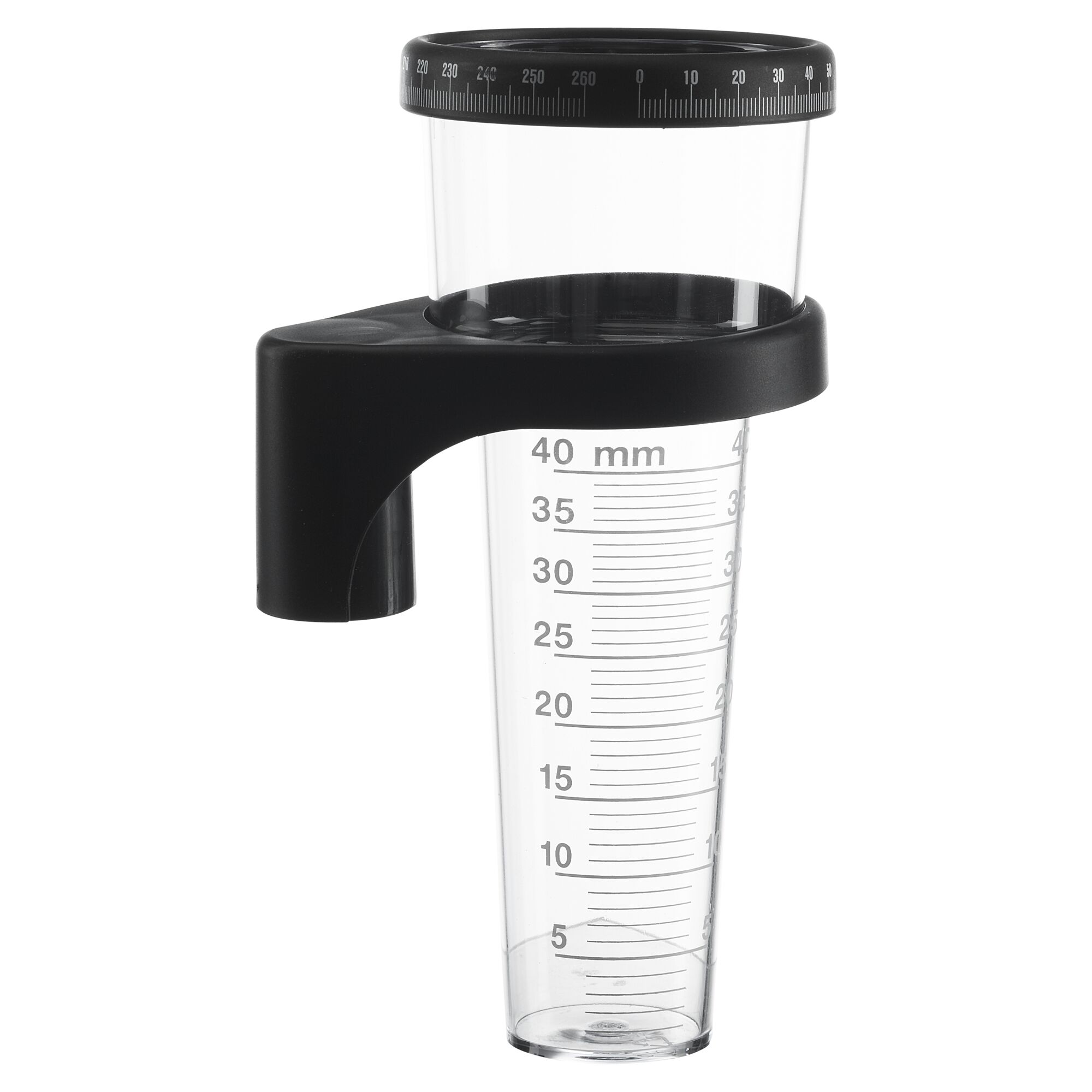 Analoger Regenmesser mit Halterung