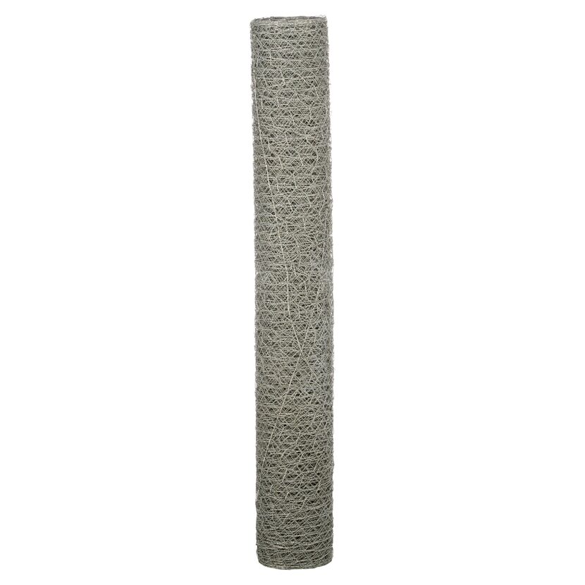 Drahtgeflecht 6-eckig silbern 75 cm