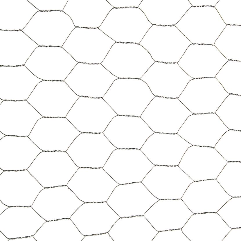 Drahtgeflecht 6-eckig silbern 75 cm