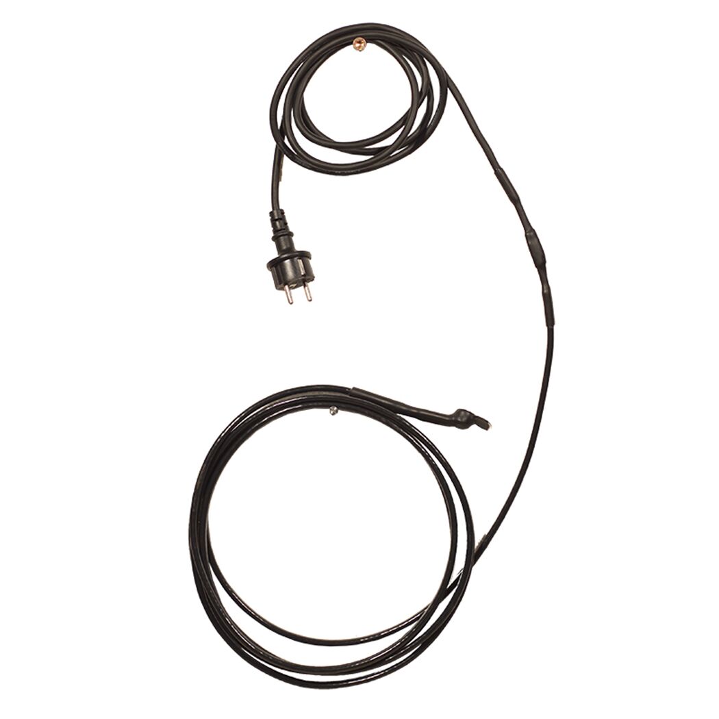 Schwarzes Heizkabel mit Stecker