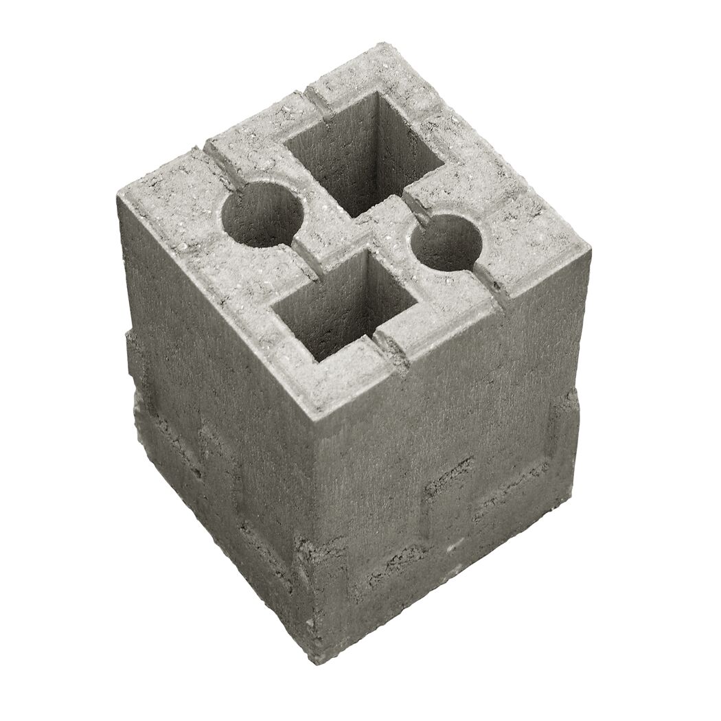 Grauer Betonfundamentstein