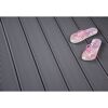 Terrassendiele 'Exklusiv' WPC steingrau 1000 x 145 x 26 mm