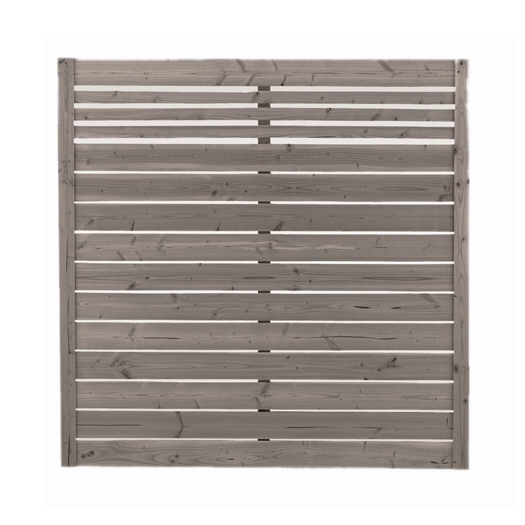 Rettenmeier Outdoor Wood Sichtschutzzaun 'NEO' grau imprägniert 180 x 180 cm