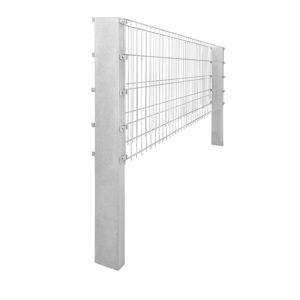 Gabionenzaun-Set verzinkt 200 x 15 x 103 cm