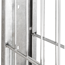 Pfosten für Doppelstabmatten silber 15 x 4 x 220 cm