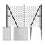 Schnellbau-Zaunsystem 4-Eck-Geflecht anthrazit 100 x 1500 cm
