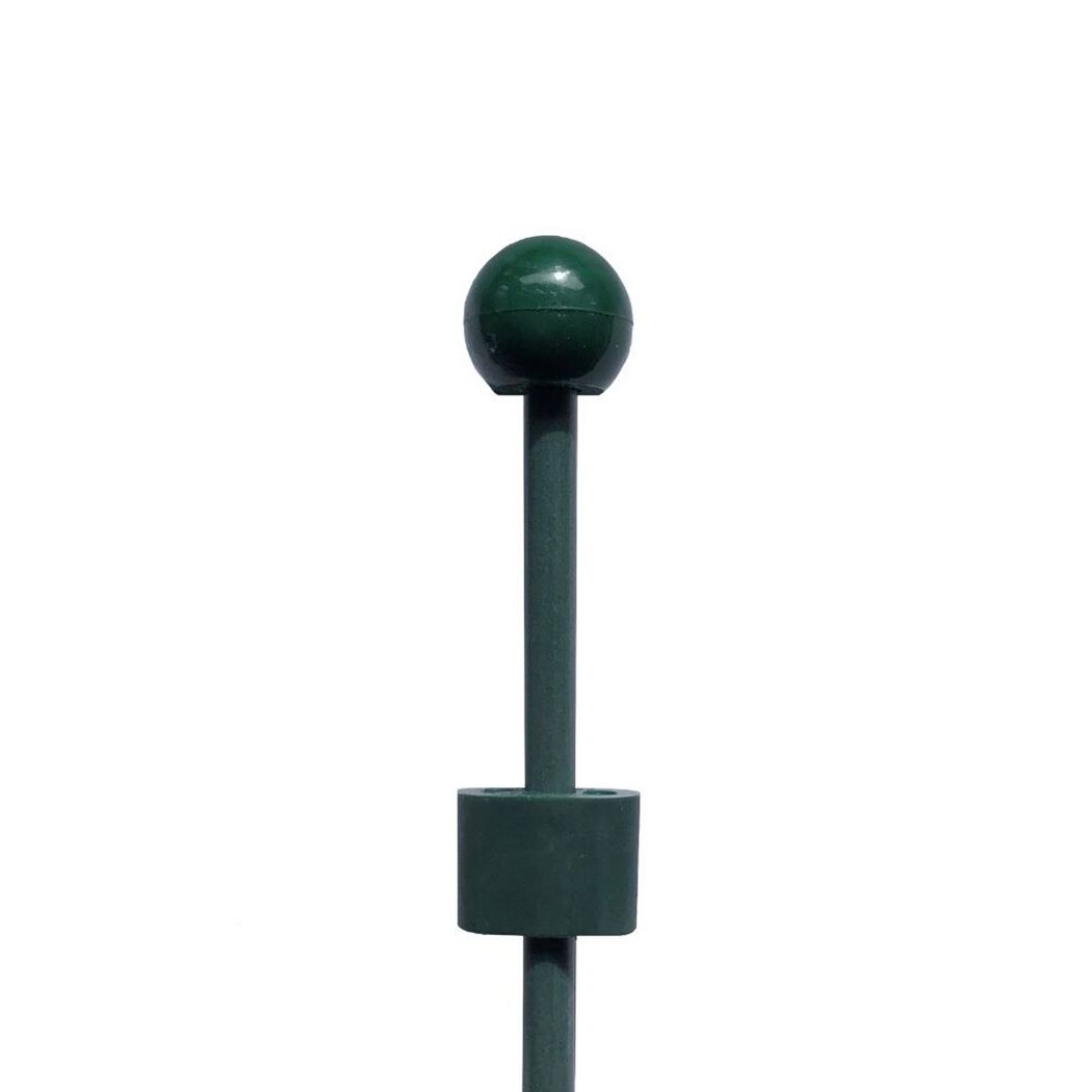 Grüner Fiberglas-Bodenstab mit Kugel