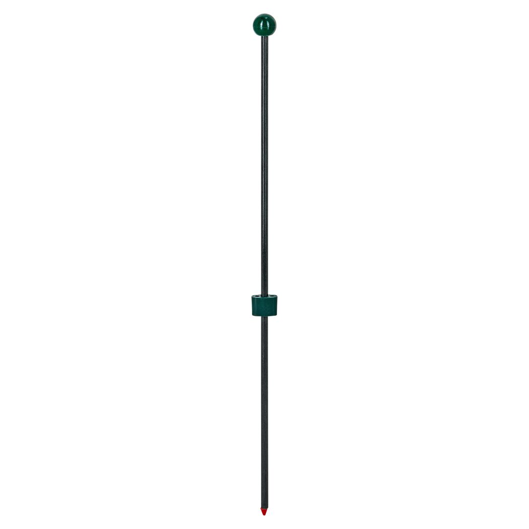 Grüner Fiberglas-Bodenstab mit roter Spitze