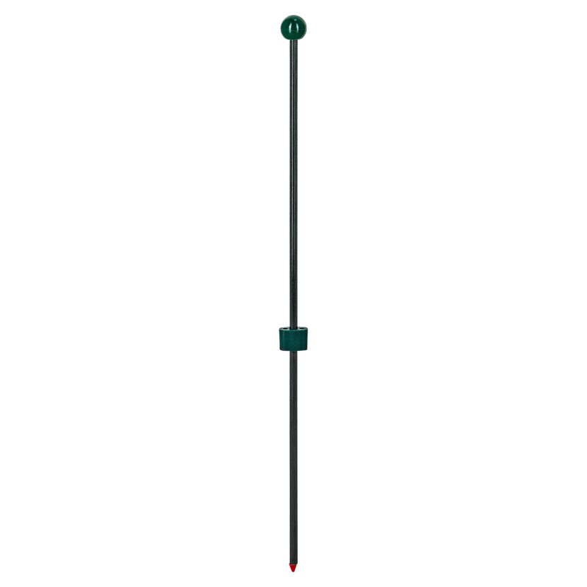 Grüner Fiberglas-Bodenstab mit roter Spitze