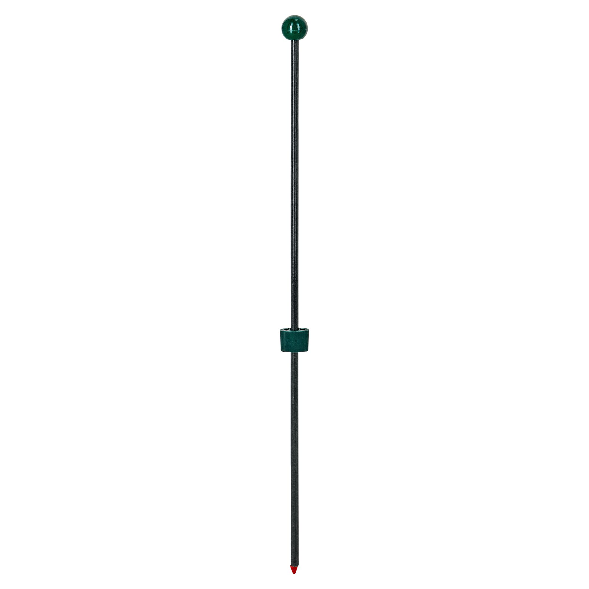 Grüner Fiberglas-Bodenstab mit roter Spitze
