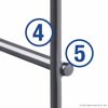 Nahaufnahme Zaunstrebe Nummer 4 und 5