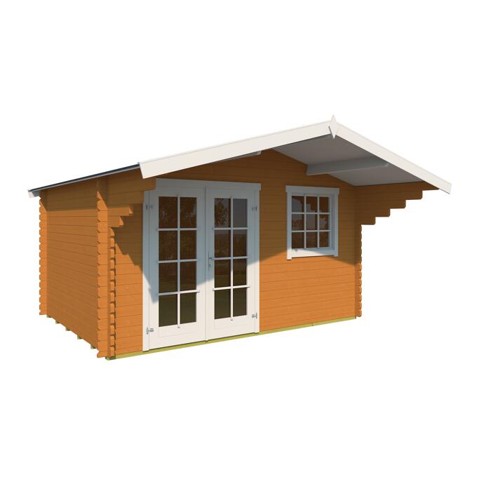 Lasita Maja Blockbohlenhaus Hawaii 2 Eichefarben 380 X 280 Cm ǀ Toom Baumarkt