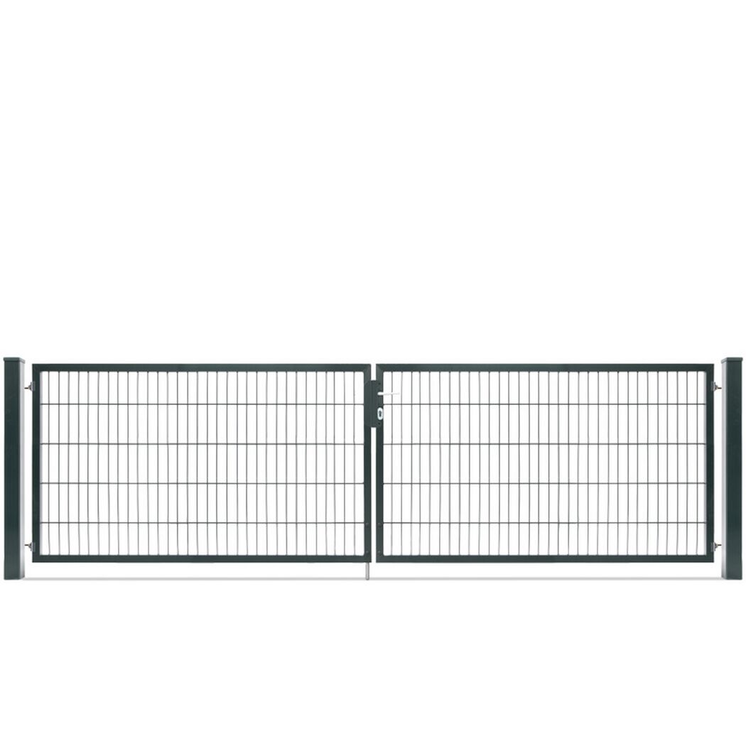 Anthrazitfarbenes Doppeltor Vario Comp356x100cm