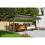 Doppelcarport aus Holz mit zwei Autos