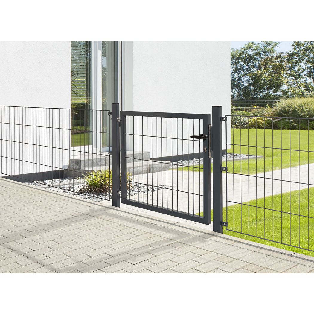 Anthrazitfarbenes Gartentor Easy Tor Bent