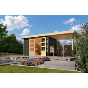 Gartenhaus 'Dornhan 4' Flachdach Set 1, 302 x 217 x 211 cm, terragrau