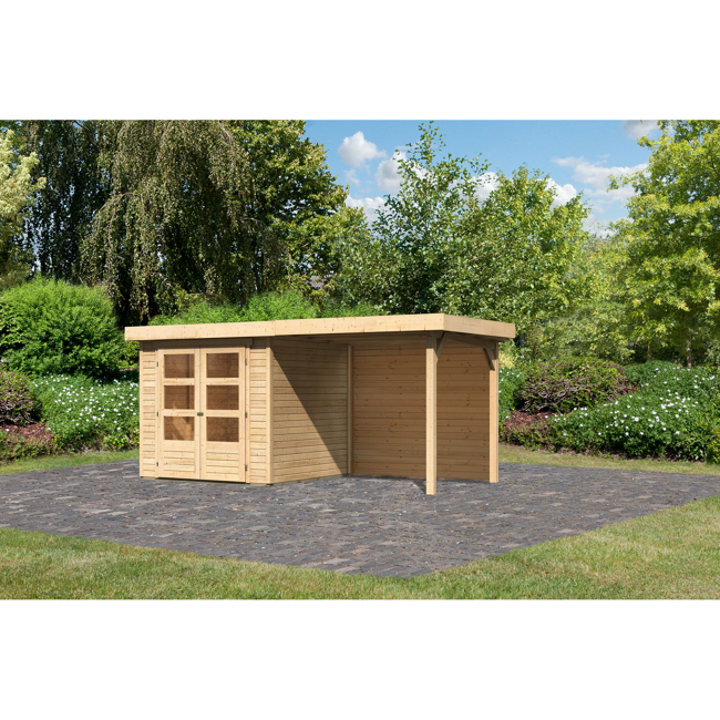 Bild von Gartenhaus 'Dornhan 2' Flachdach Set 2, 213 x 217 x 211 cm, naturbelassen