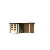 Gartenhaus Dornhan 2 Set 2 in grau mit Freisitz