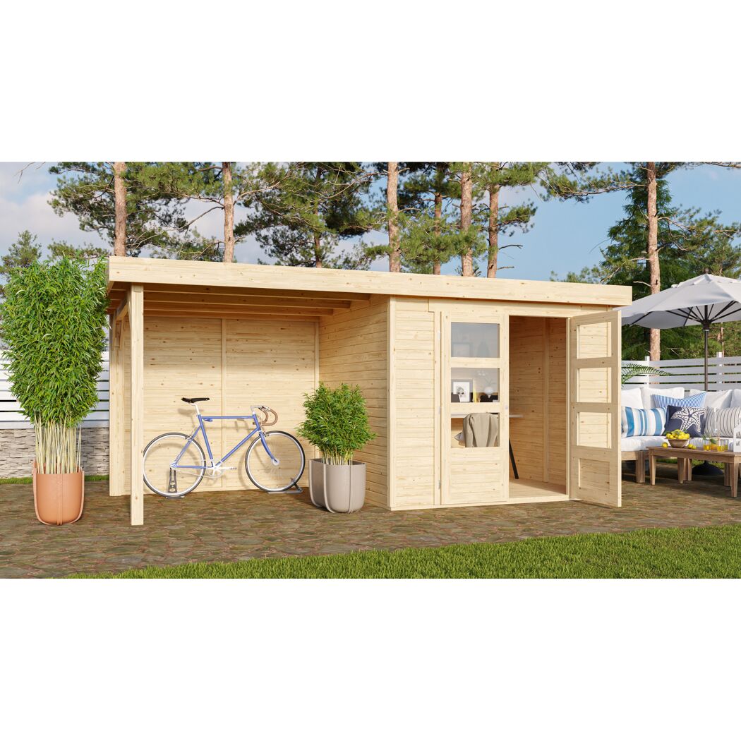 Gartenhaus Dornhan 3 Set 2 mit Fahrrad