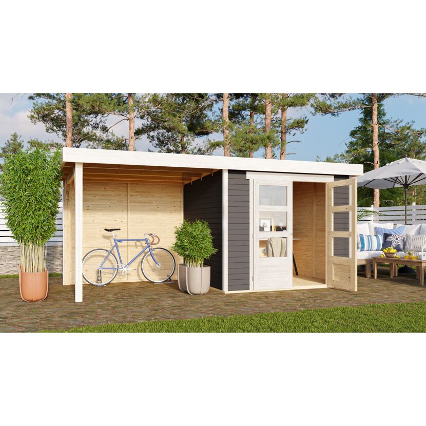 Gartenhaus Dornhan 3 Set 2 mit Fahrrad