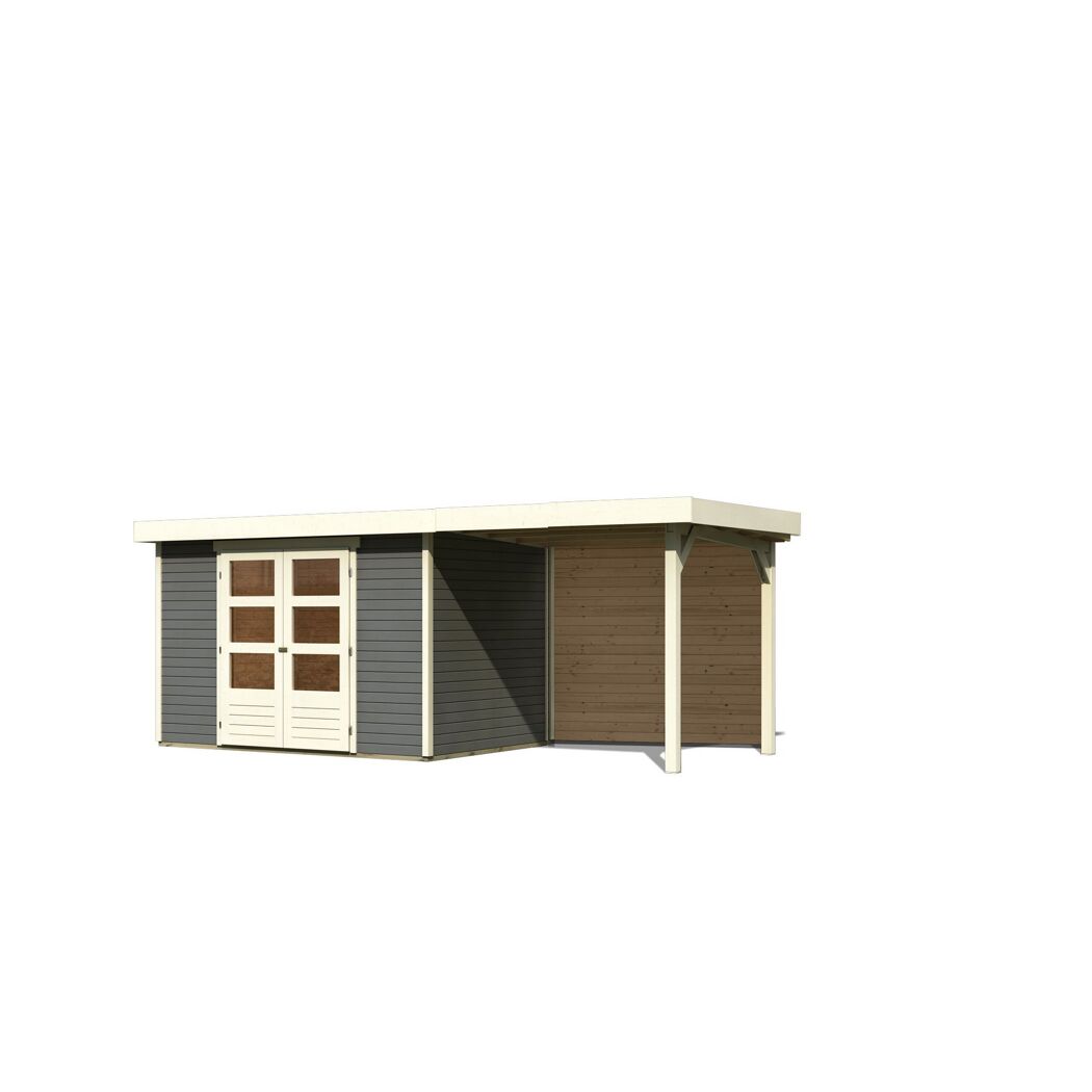 Gartenhaus Dornhan 4 Set 2 in grau und braun