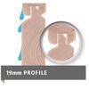 19 mm Profil mit Ablaufrinne für Regenwasser