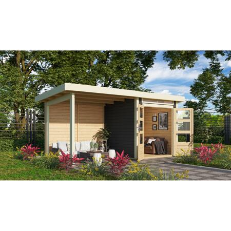 2. Bild von Gartenhaus 'Brodten 1' Flachdach Set, 408 x 204 x 222 cm, terragrau