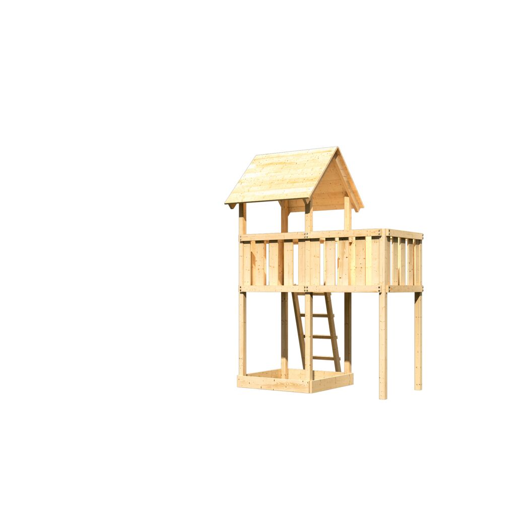 Spielturm Lotti mit Plattform Anbau aus Holz