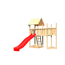 Verkleinertes Bild von Kinderspielturm 'Lotti' Schiffsanbau, Anbauplattform, Rutsche rot, 287,5 x 107 x 291 cm