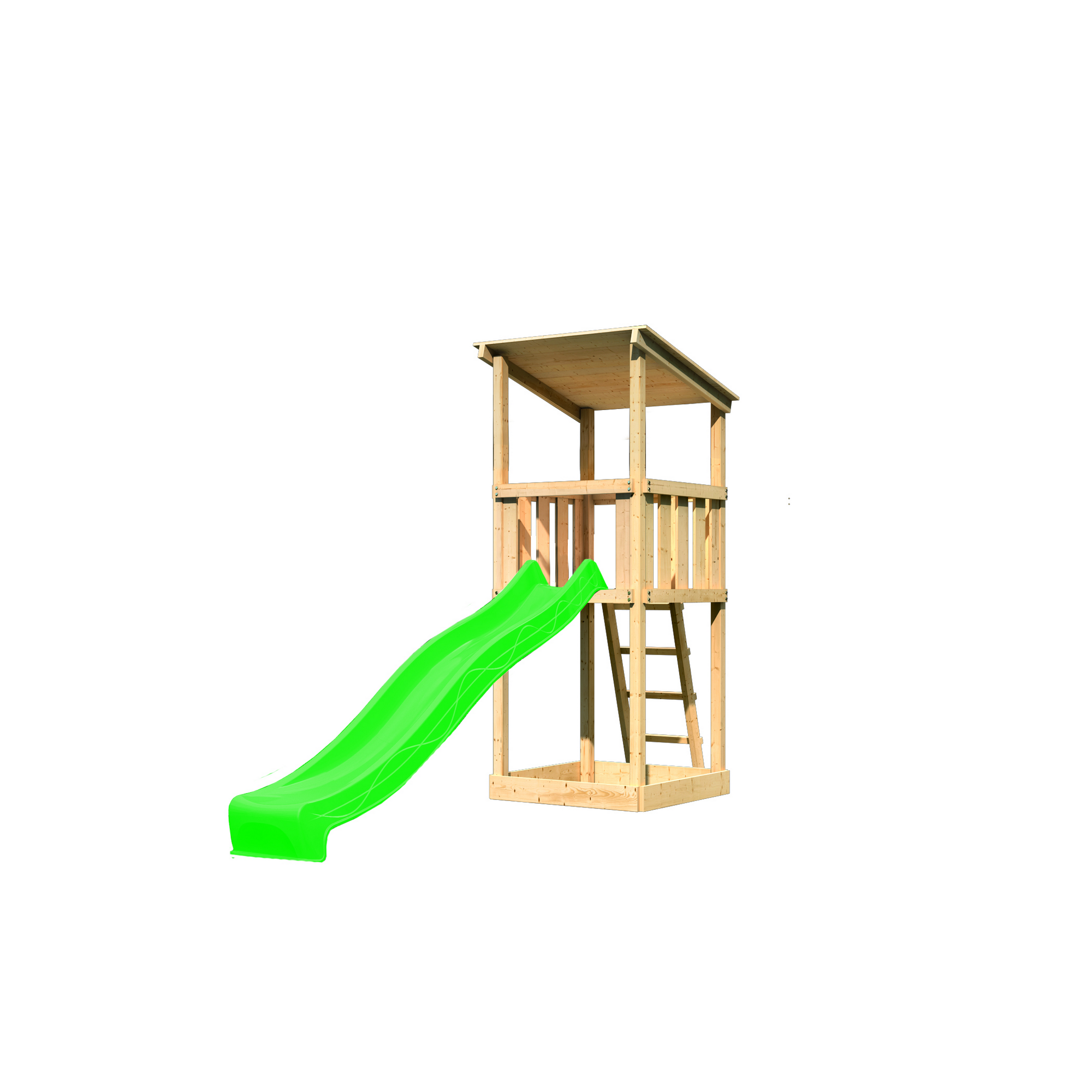 Spielturm Rutsche grün, 107 x 107 x 270 cm + product picture