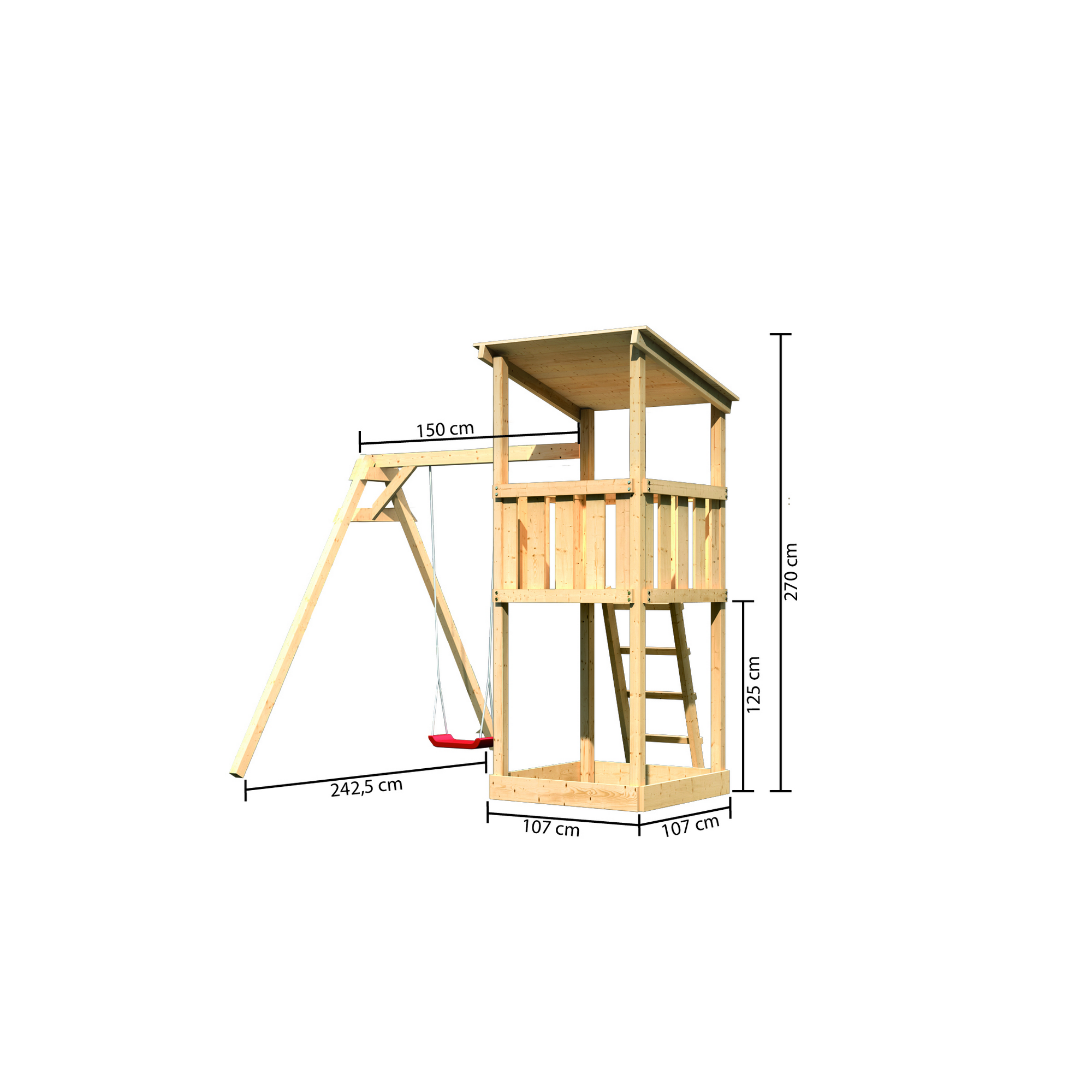 Spielturm 'Anna'  Einzelschaukelanbau, 257 x 242,5 x 270 cm + product picture