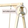 Nahaufnahme der Holzverbindung der Schaukel