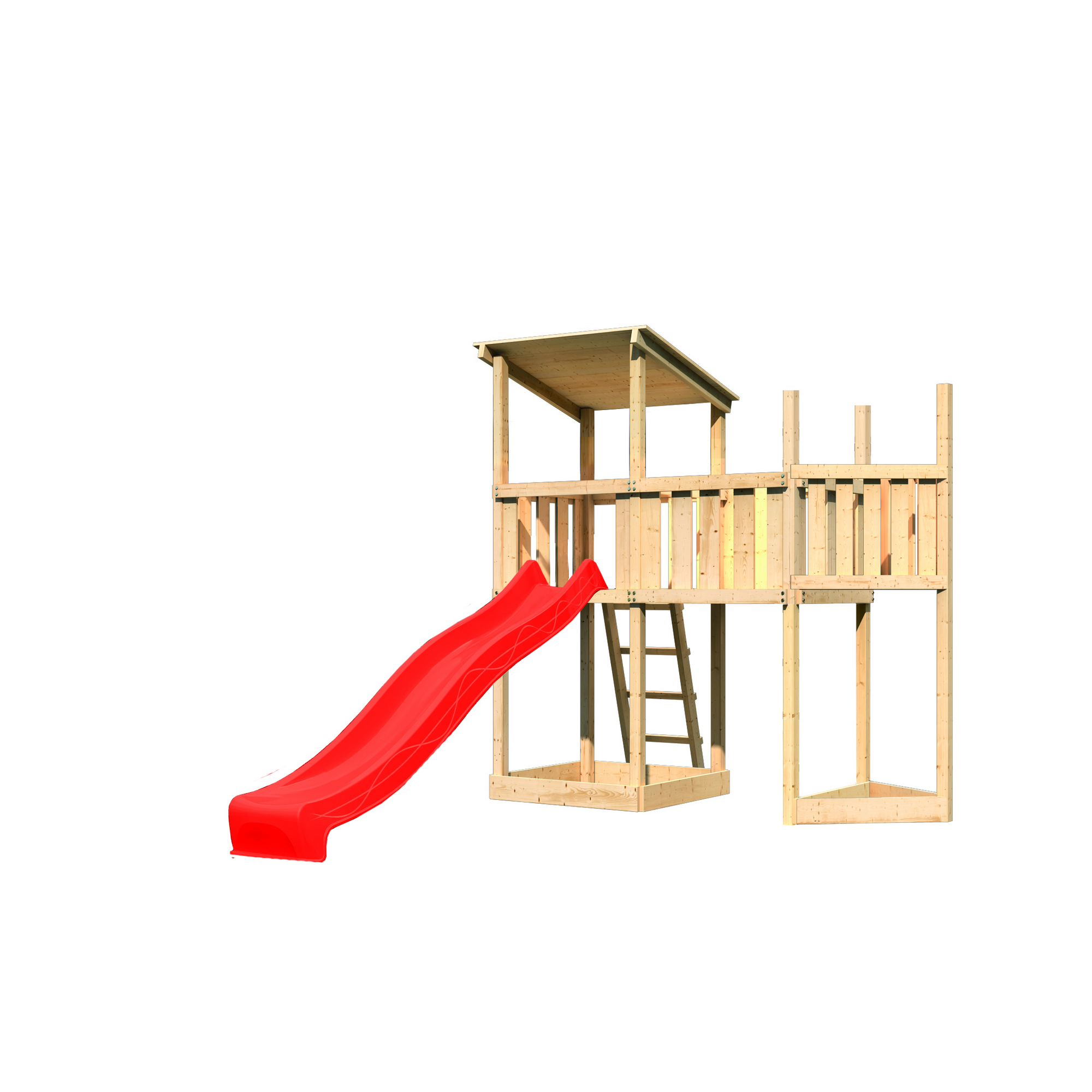 Spielturm 'Anna' Schiffsanbau oben, Anbauplattform, Rutsche rot, 287,5 x 107 x 270 cm + product picture