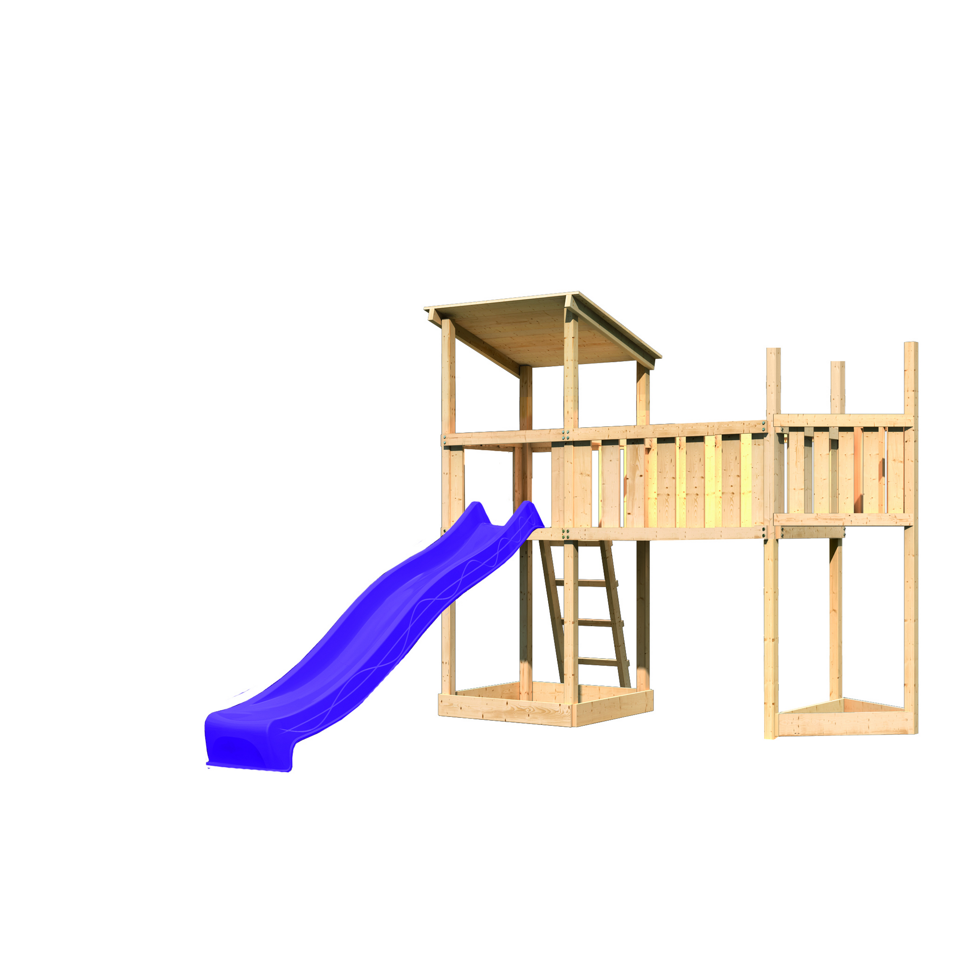 Spielturm 'Anna' Schiffsanbau oben, Anbauplattform XL, Rutsche violett, 321,3 x 107 x 270 cm + product picture