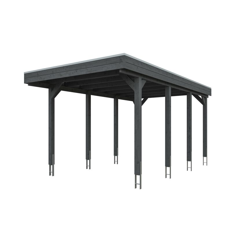 Grauer Carport Friesland.