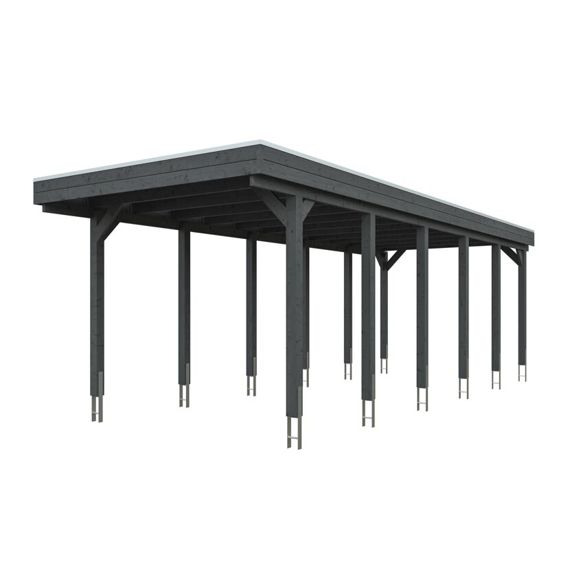 Grauer Carport Friesland