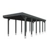Grauer Carport Friesland aus Holz