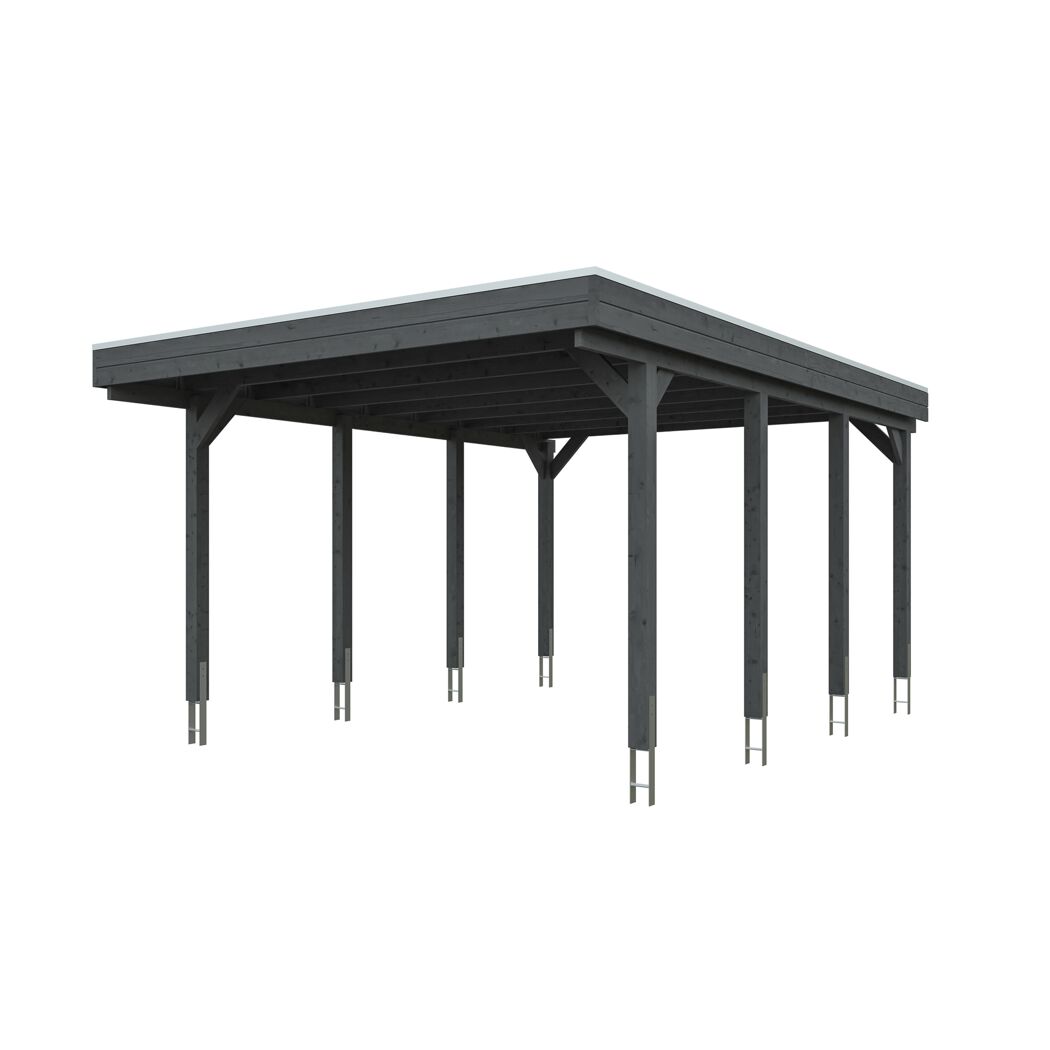 Grauer Carport Friesland