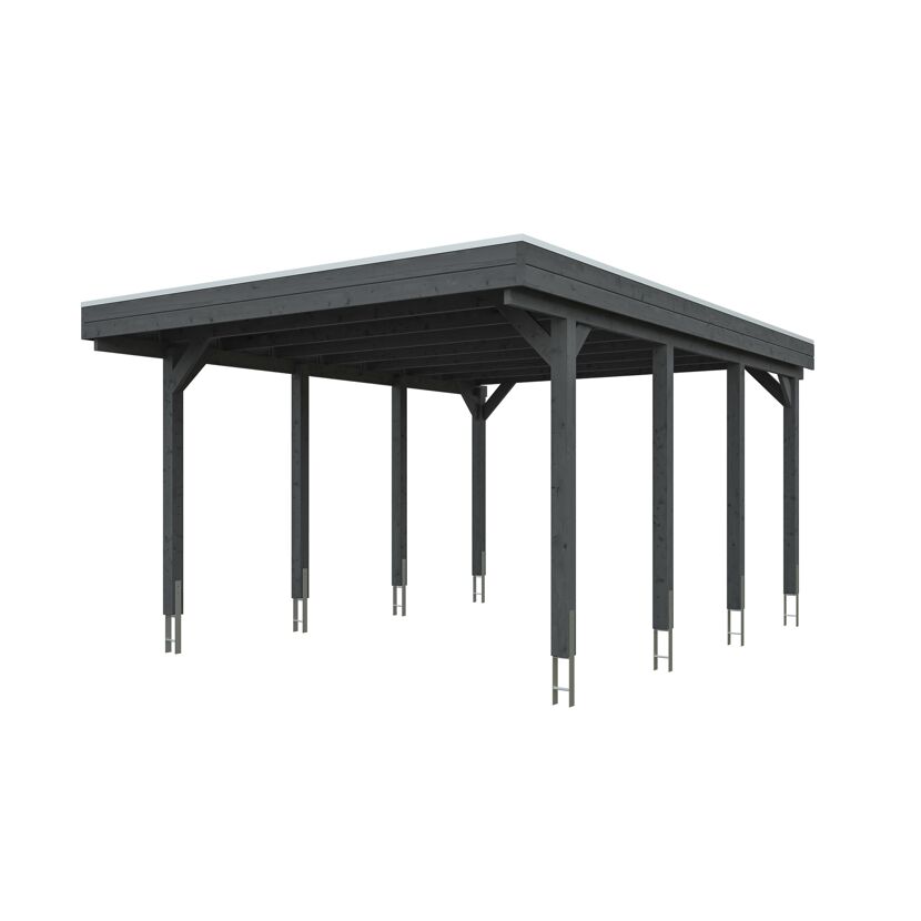 Grauer Carport Friesland