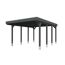 Grauer Carport Friesland mit Flachdach