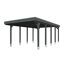 Grauer Carport Friesland mit Flachdach