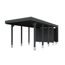 Schwarzer Carport Friesland Set 2