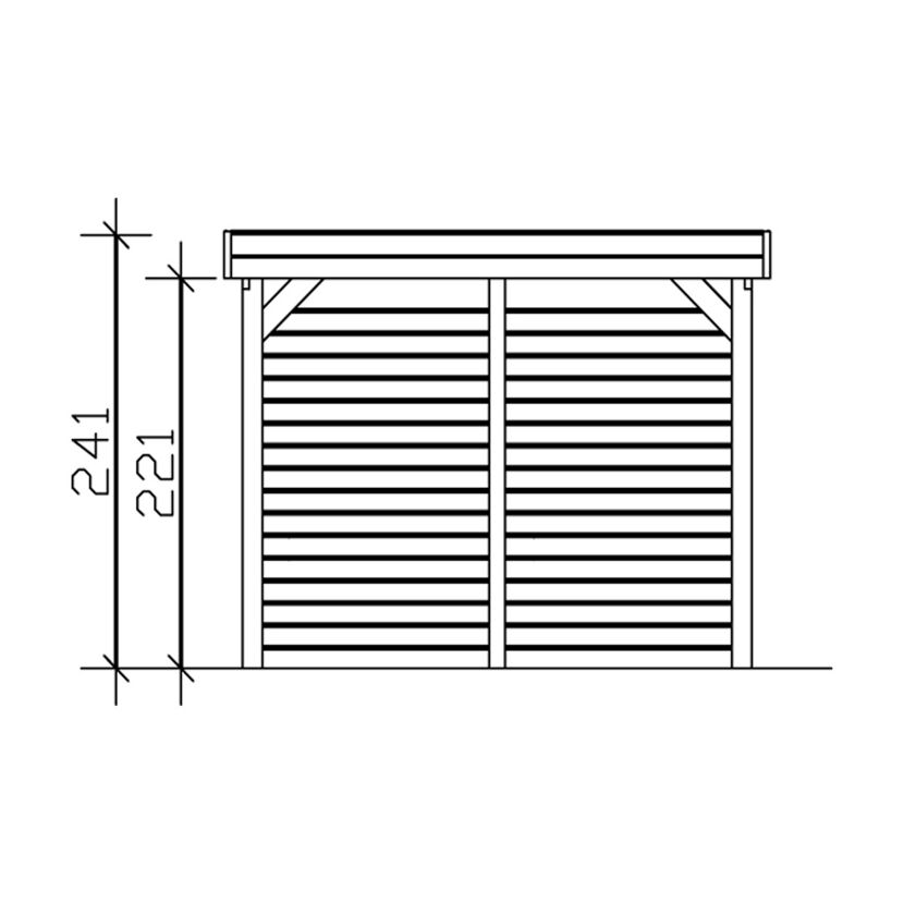 Gartenhütte Friesland Set 2 als Bauplanzeichnung