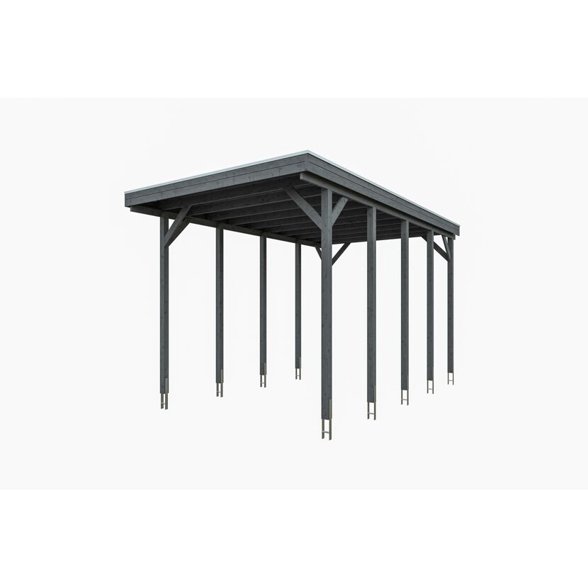 Grauer Carport Friesland