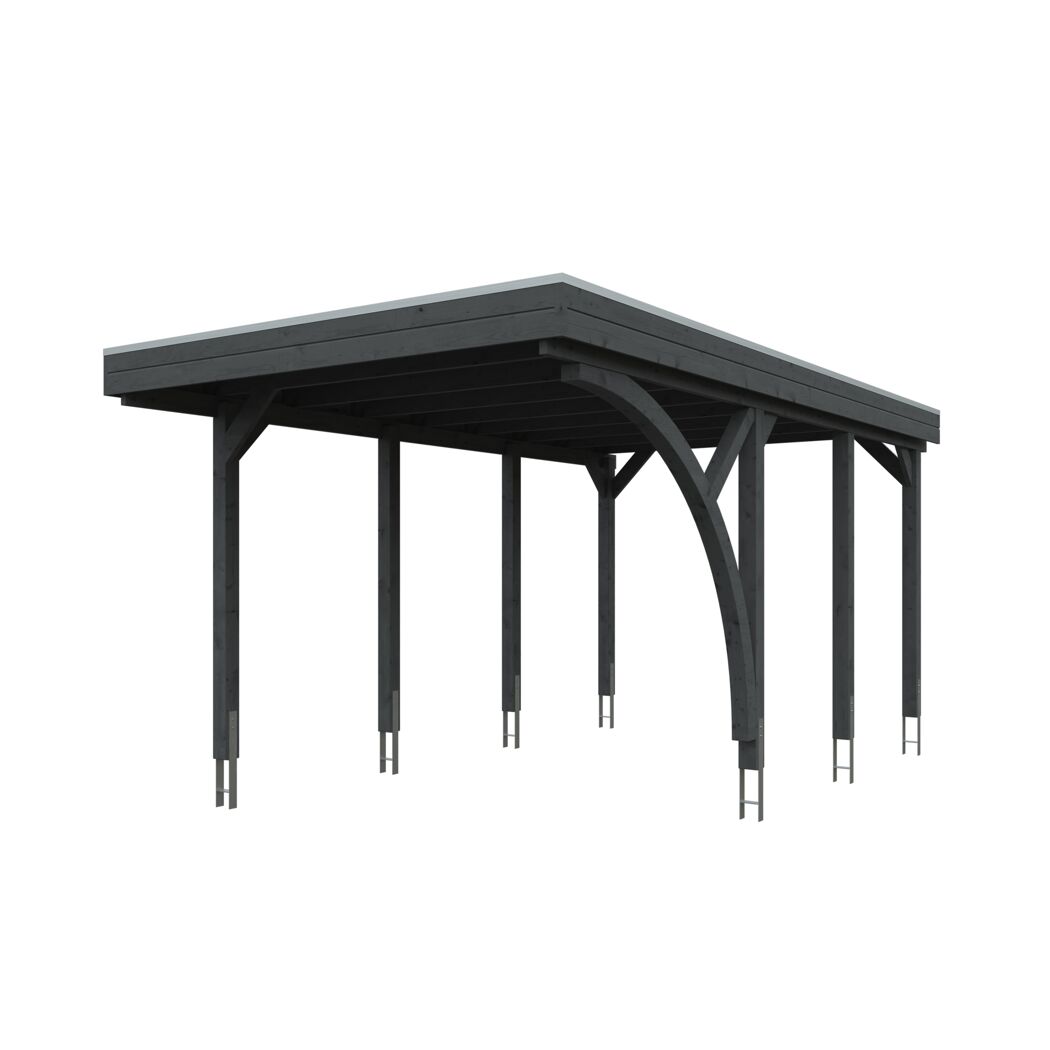 Grauer Carport Friesland